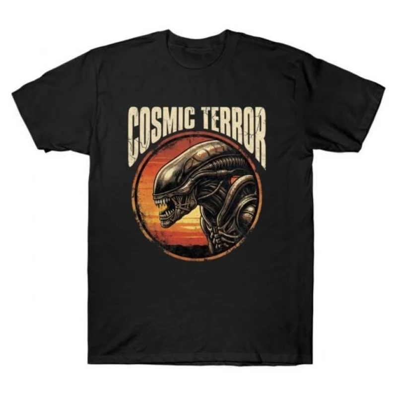 Cosmic Terror Sci-Fi Alien Gift T-Shirt Weyland LV-426 Horror movie Xenomorph printed Short Sleeve Graphic clothes All size tops