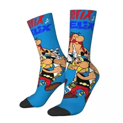 Harajuku calzini da uomo Asterix-and-Obelix Humor Cartoon Merch Super Soft Funny Graphic Socks primavera autunno inverno