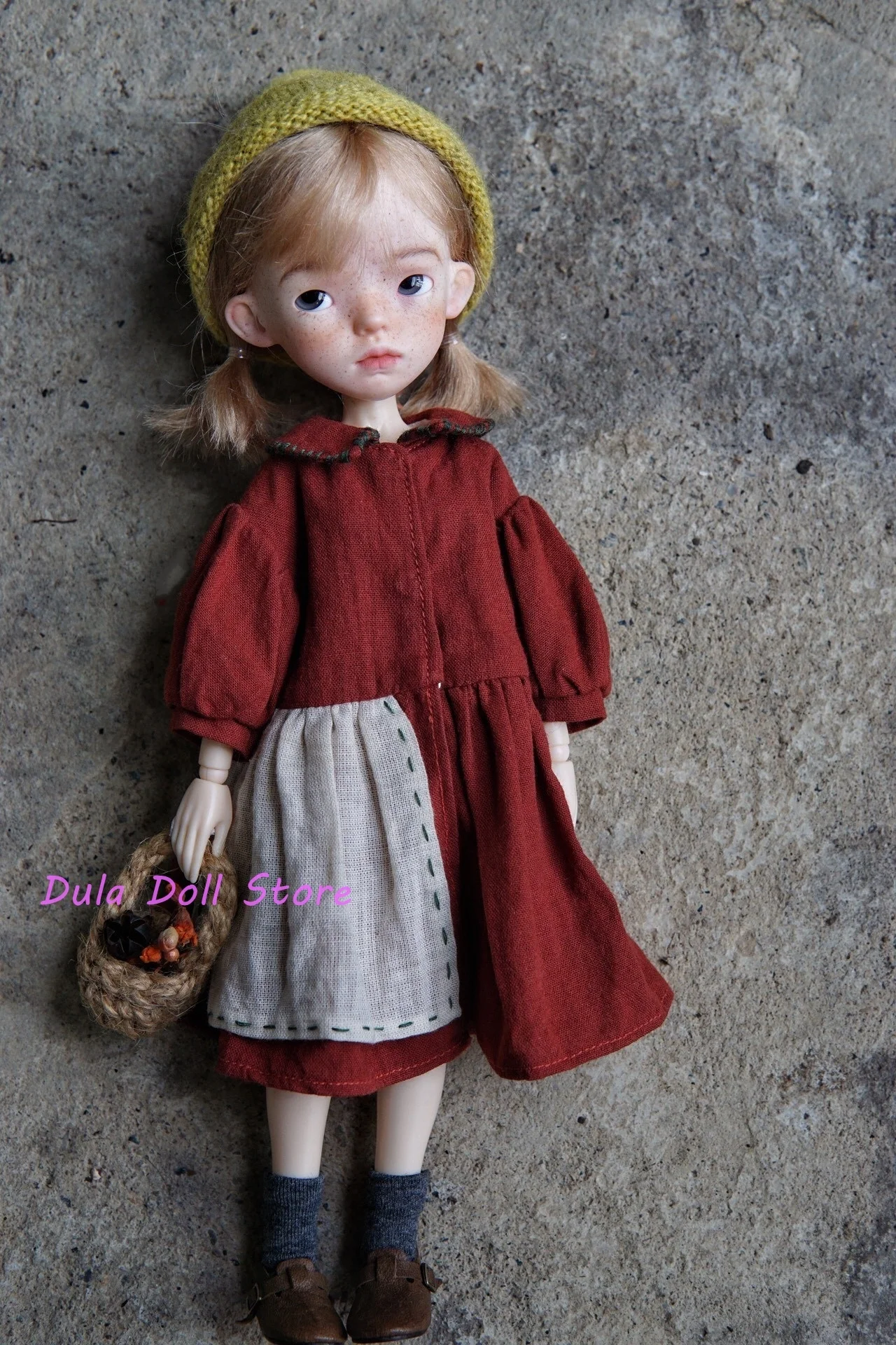 

Одежда для кукол Dula для Blythe, красное лоскутное ретро-платье ob24 ob22 Landoudou Landazz Azone Licca ICY JerryB 1/6, кукла
