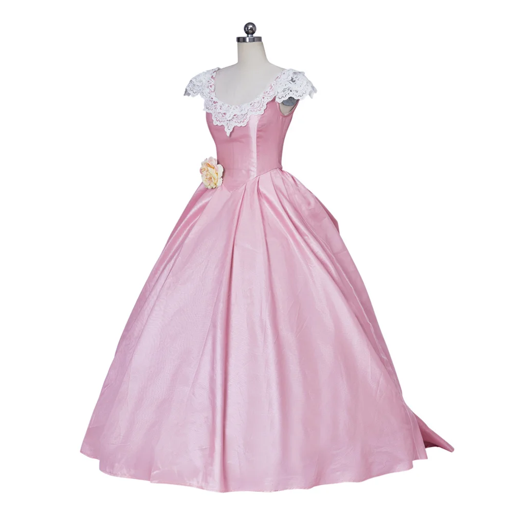 Musical The Phantom of the Opera Christine Daae Cosplay Costume Ball Gown Masquerade Dress Pink Wedding Dress Victorian Dress