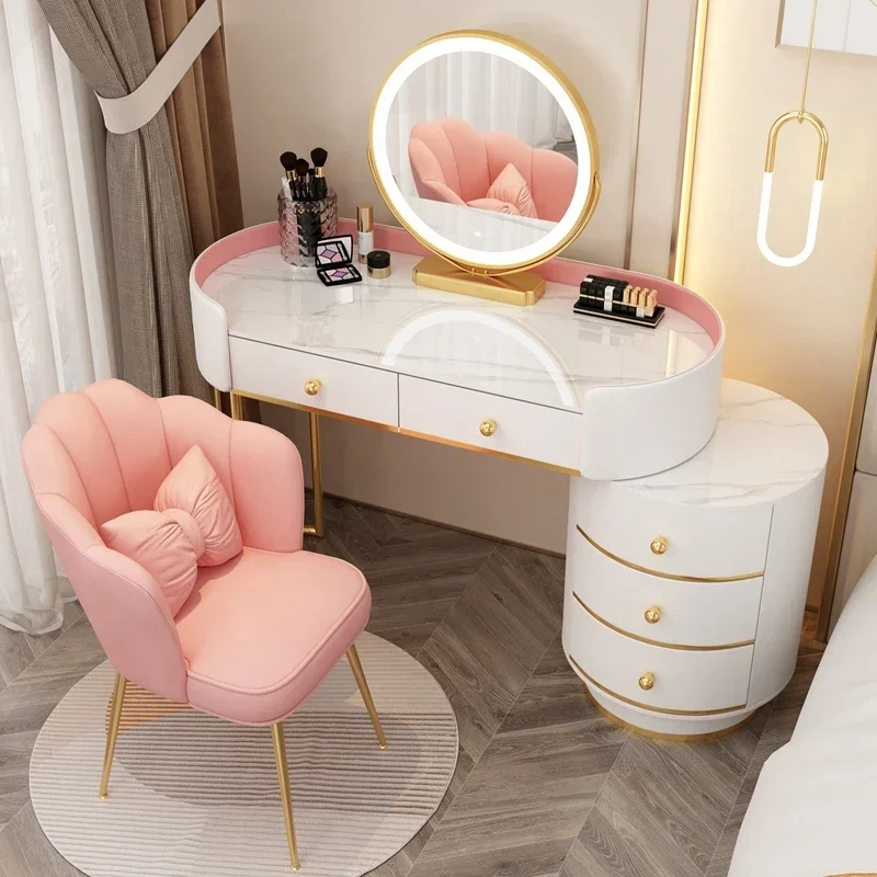 Table de maquillage blanche pour filles, bureau de chambre à coucher, meubles de maison