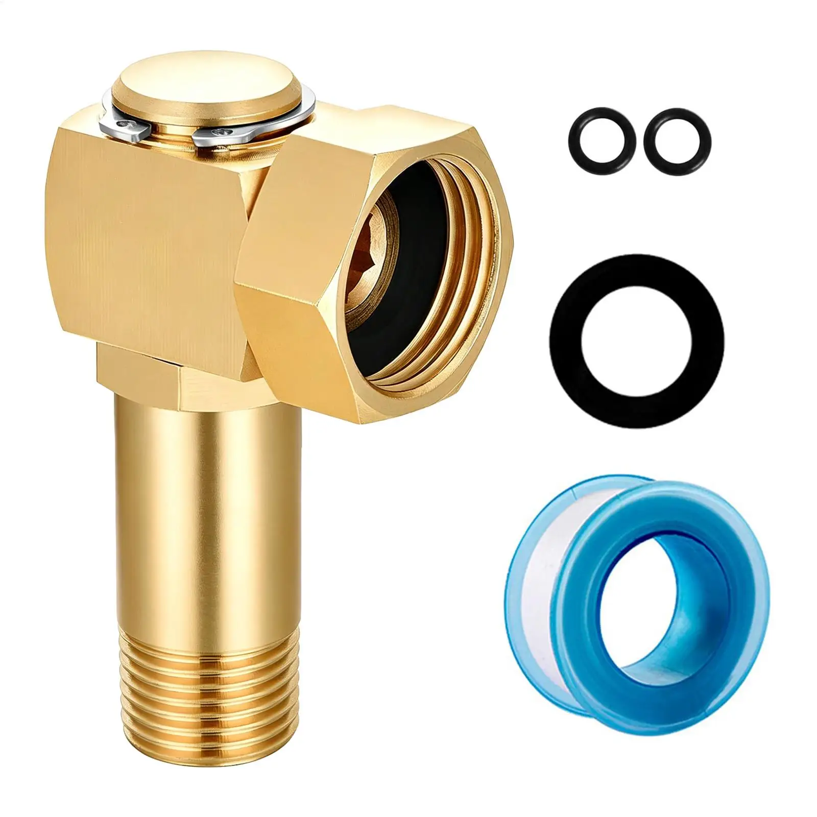 

Swivel Hose Connector Swivel Pipe Adapter Rotatable Hose Elbow Replacement For Garden Lawn Patio Backyard Outdoor Sideway