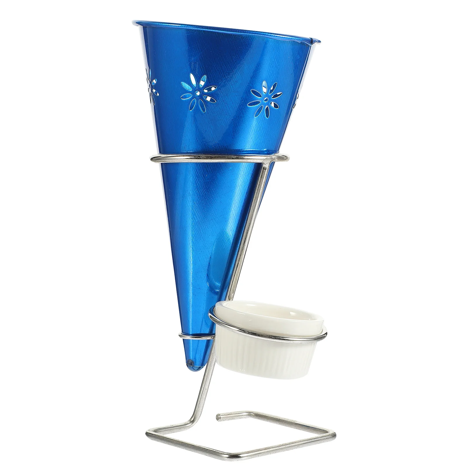 

1 set 1 Set Ice Cream Cone Holder Stainless Steel Stand For Sushi Popcorn Fries Display Metal Kitchen Storage Rack Party Dessert