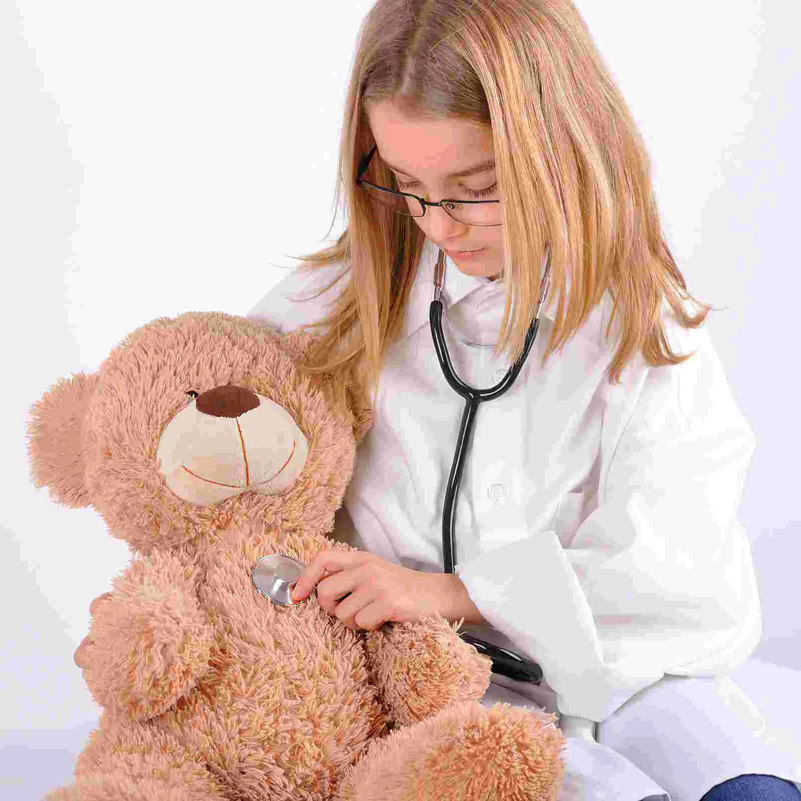 Brinquedo infantil médico crianças estetoscópio modelo multicolorido infantil preto simulação enfermeira