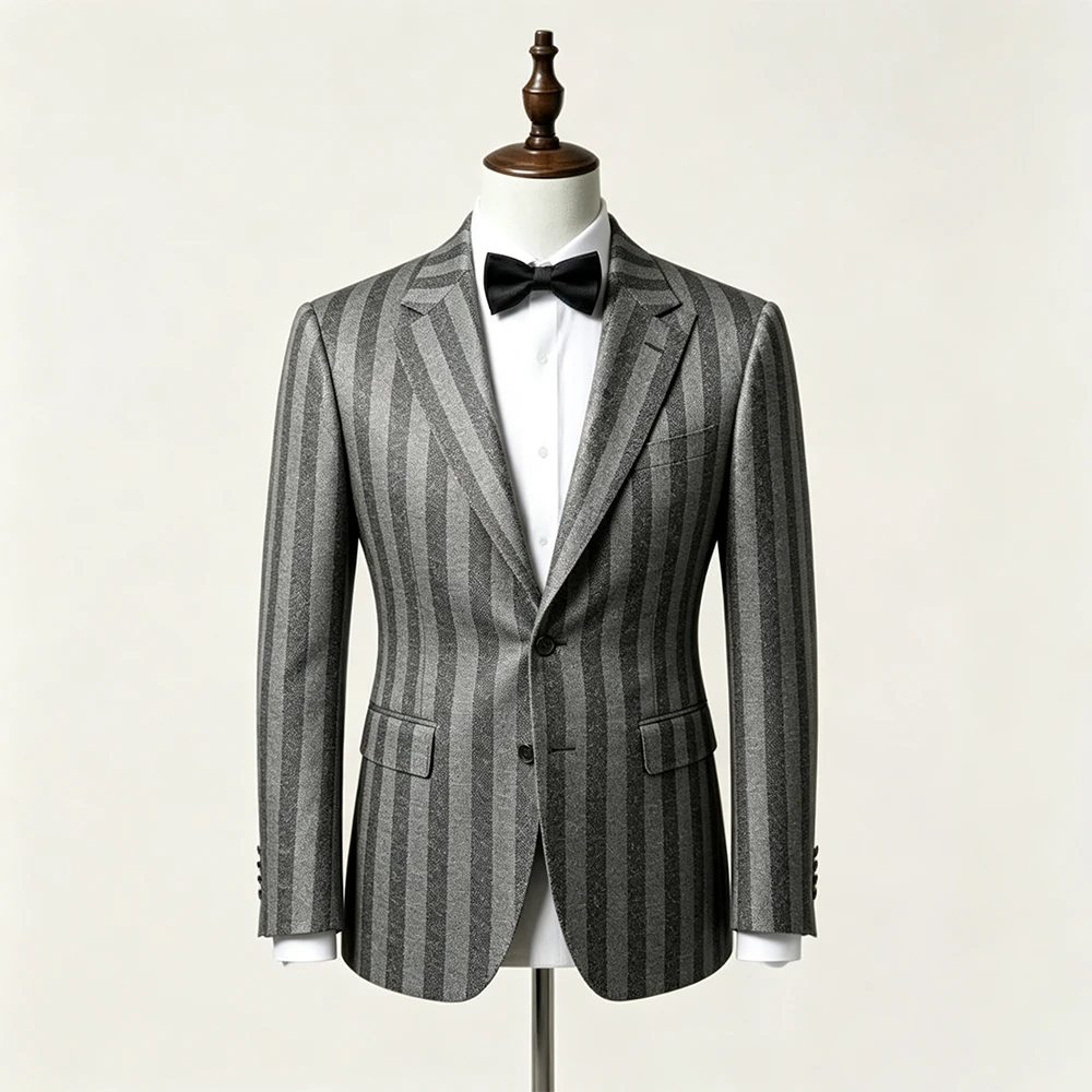 Slim Fit Blazer Men - Ternos Masculinos Pretos e Cinzas com