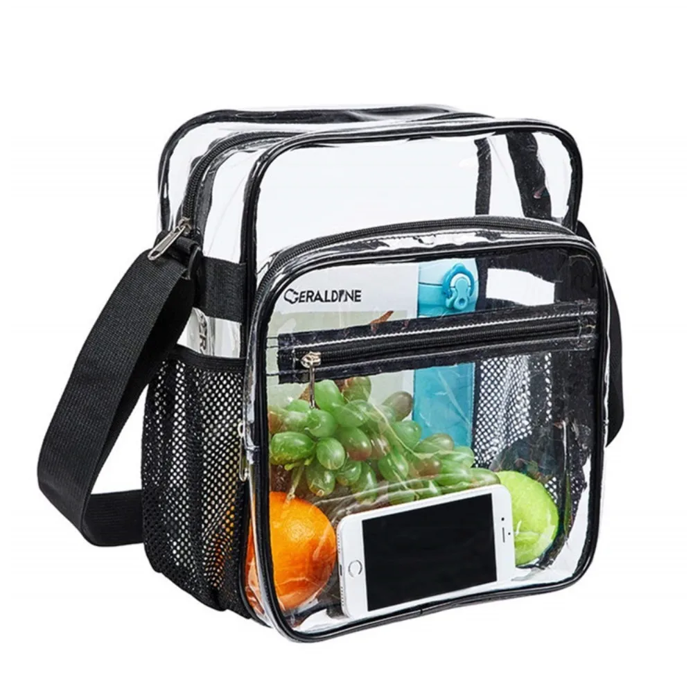 2026 Women Lightweight Mesh Strap Waterproof Transparent pvc Bags Put Lost Headphone Jack Umbrella Cell Phone 9.7 inch iPad