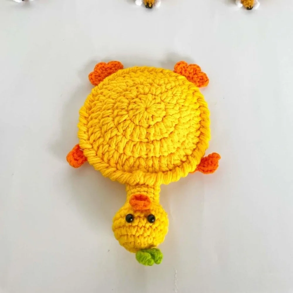 Funny Crochet Turtle Coaster Hand Woven Non-Slip Knitted Cup Mat Relieve Stress Heat Resistant Animal Drink Coaster