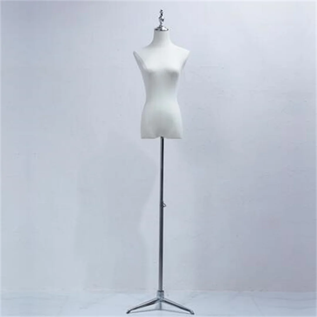 1PC No Arm Color Full Head Cloth Mannequin Body for Female, Wedding Dress Sewing Display,Flexible Women, Adjustable Rack,D397