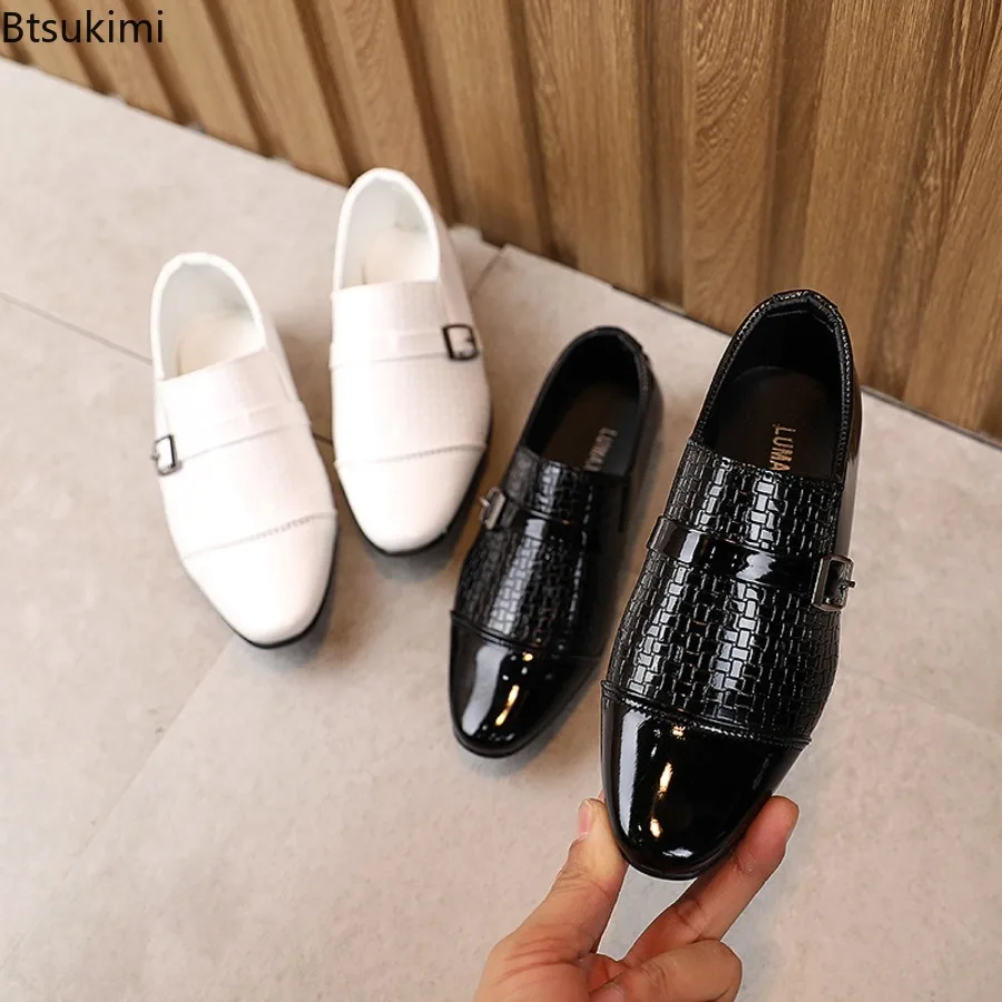 Children's Leather Shoes for Boys Toddlers Kids Flats for Party Wedding Formal Occasions Performance Show Stage Shoes for Boys