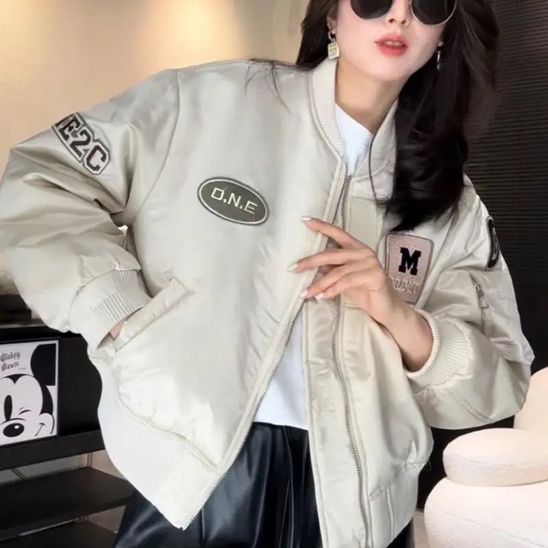 

2024 Early Spring Maillard New Label Casual Baseball Uniform Jacket Coat Trendy Personalized Korean Niche INS Women Jacket Top