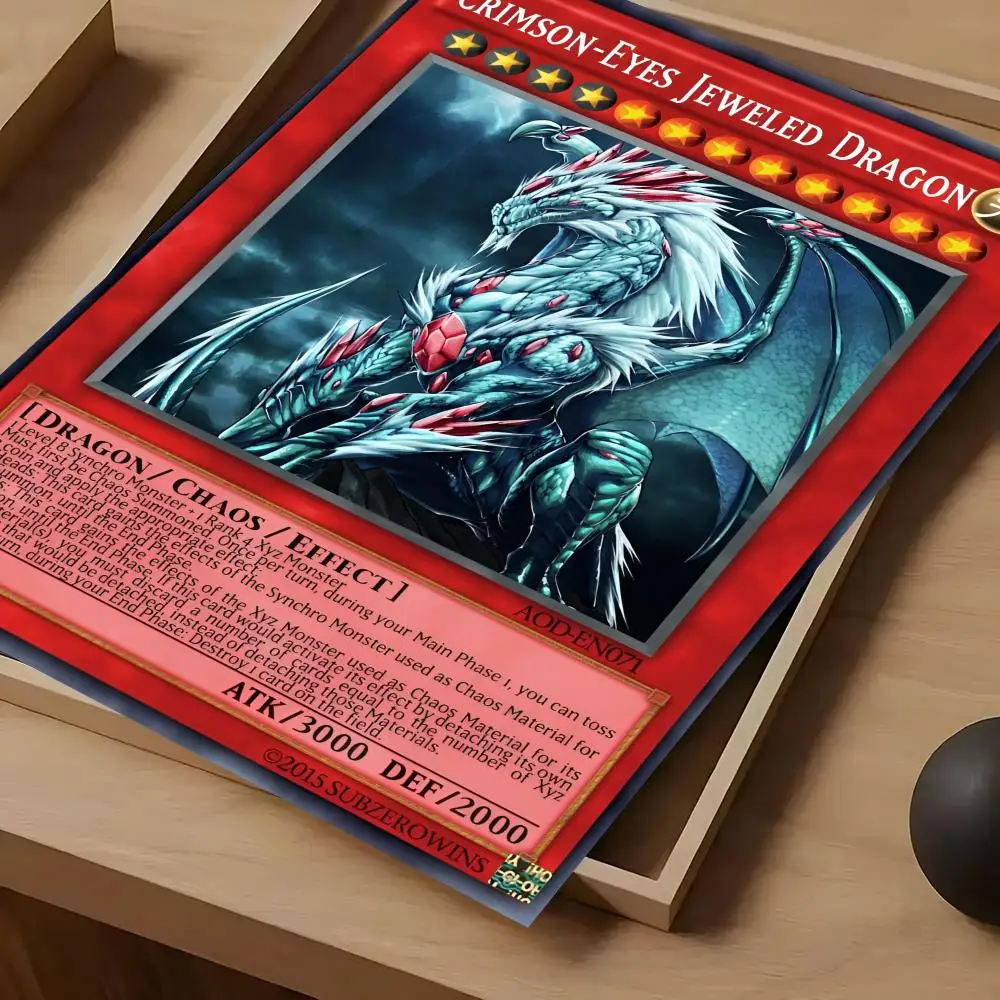 Card Yu Gi Oh Anime G-Game Poster For Self-adhesive Art Waterproof Paper Sticker Coffee House Bar Room Wall Decor