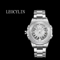 LEOCYLIN Automatic mechanical watch s top Band for men fashion Wristwatch Sapphire waterproof Business Relogio Masculino Clock