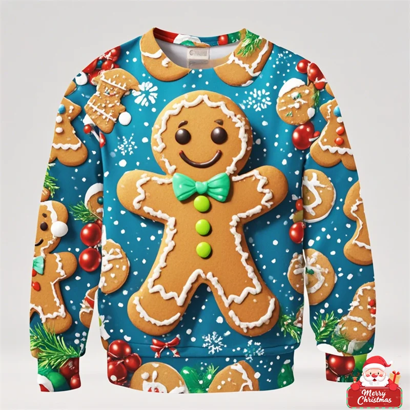 موضة الزنجبيل رجل البلوز القبيح للنساء ملابس الهيب هوب حفلة الرجال بلوزات عادية عيد الميلاد البلوفرات رياضية