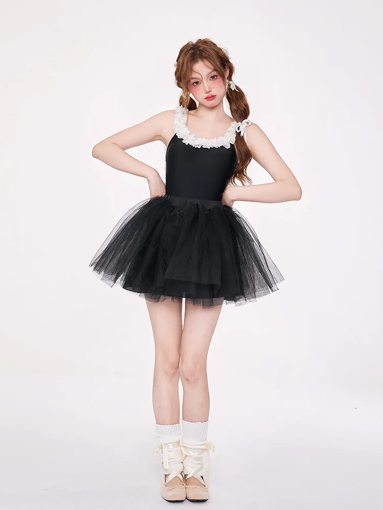 

Купальник-монокини Sweet Ballet Sle с 3D цветами, женский, летний, новая модель 2026 года, для горячих источников, повседневный, модный купальный костюм