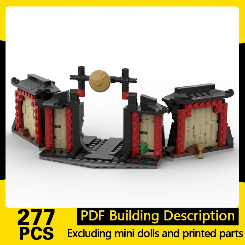 

City Street View Model MOC Building Bricks Monastery Entrance Modular Technology Gifts Holiday Assemble Children Toys Suit