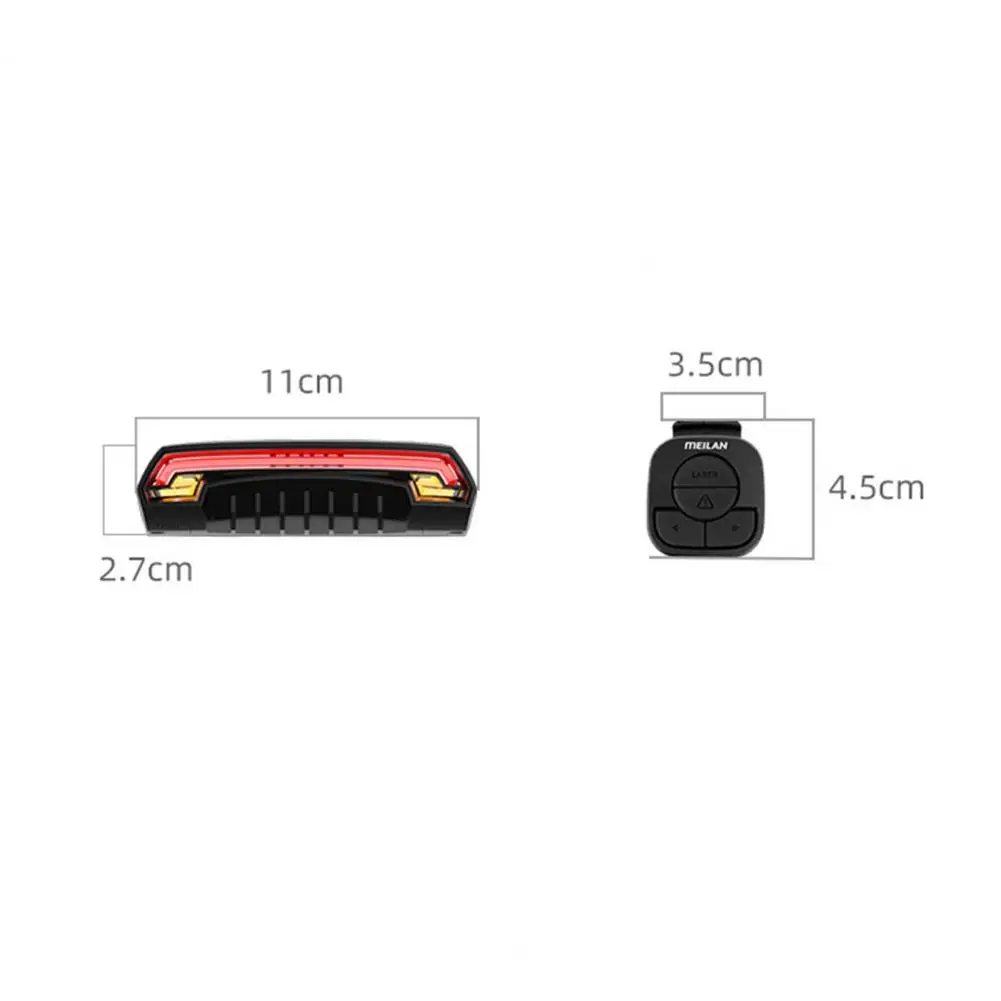 Waterproof Bike Safety Warning Taillight Super Bright Wireless Remote Control Turn Signal MTB Tail Light Bicycle Accessories