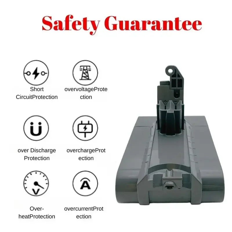 21.6V 12800Ah for Dyson V6 Battery Replacement DC62 DC59 DC58 SV03 SV04 SV09 Animal Motorhead V6 Slim Absolute Vacuum Batter