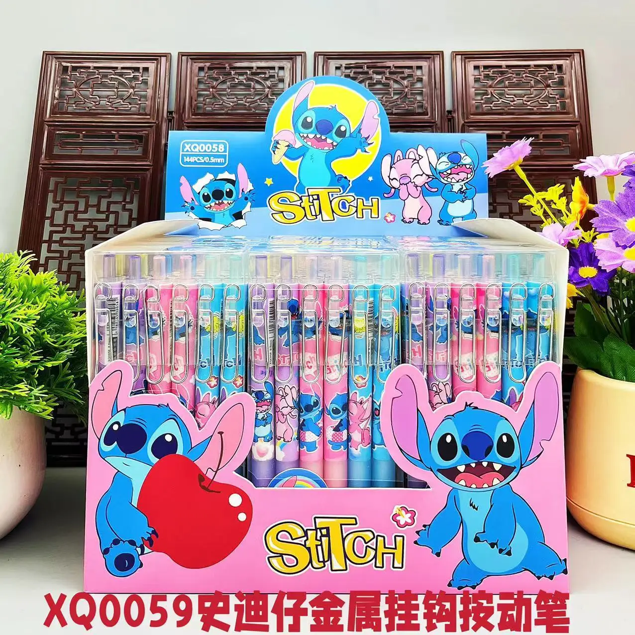 Disney Stitch Cartoon Figure Touch Neuter Pen Kids School Supplies Black Neuter Pen Quick-drying Kids Stationery Surprise Gifts