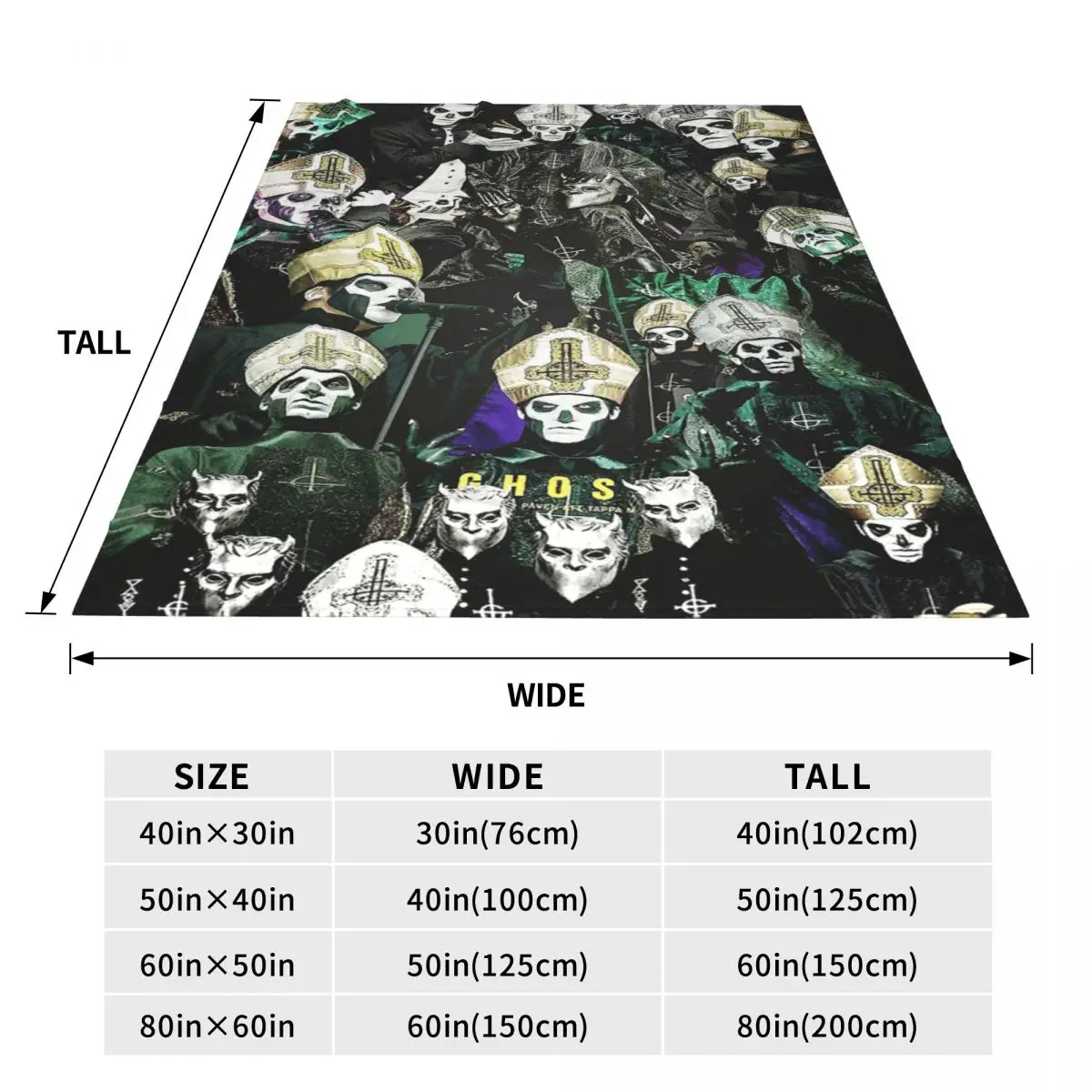 Ghost B.C. Band Blankets Flannel Sofa Throw Blanket Warm for Couch Bedding Throws Bedspread Quilt