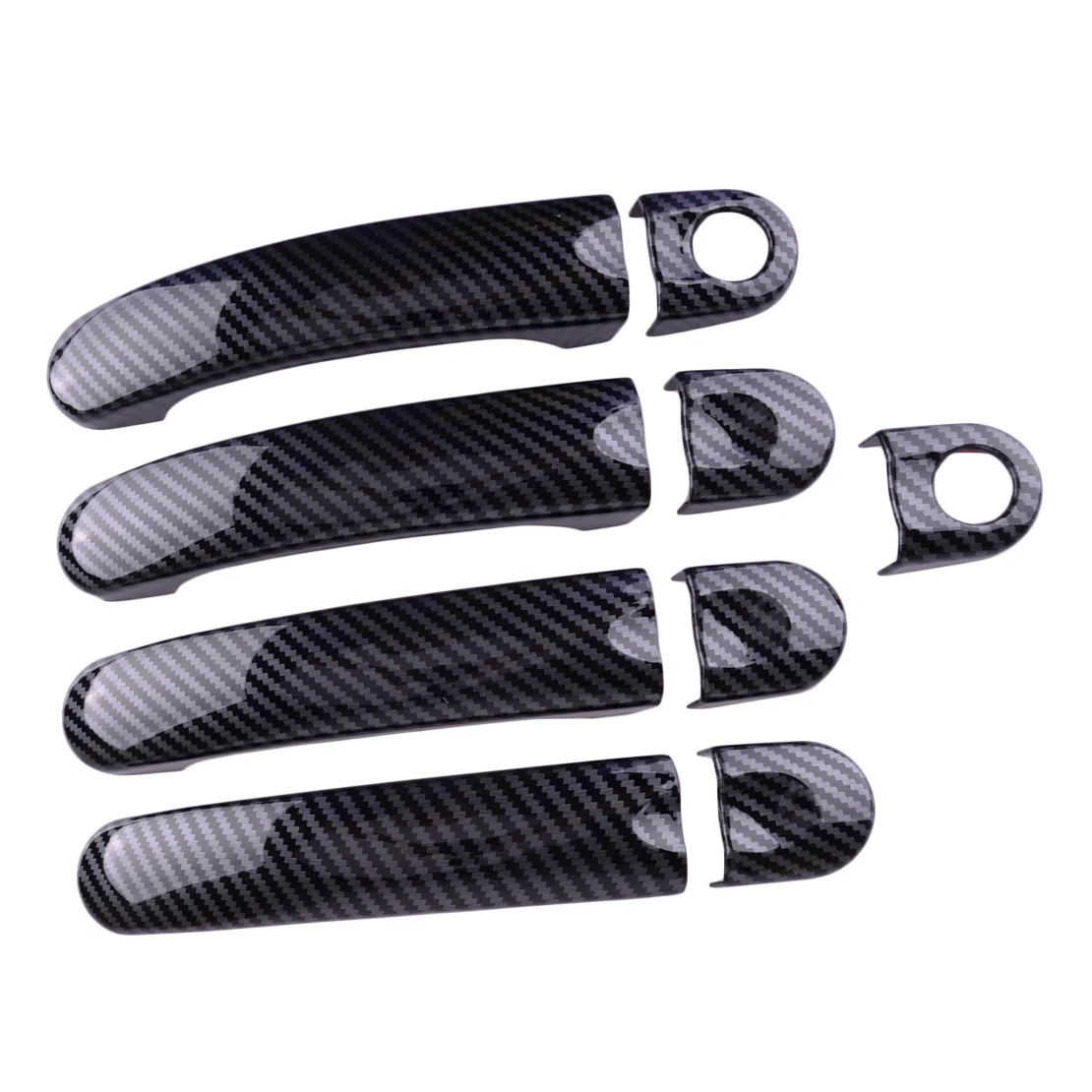 

1 Set Door Handle Cover Trim Black Carbon Fiber Style ABS Fit for Volkswagen Jetta Sedan MK5 2005 2006 2007 2008 2009 2010