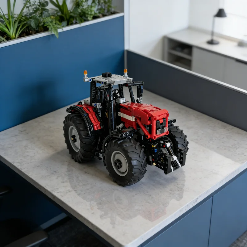 

1129 деталей MOC: Техническая модель трактора Massey Ferguson (только кузов), конструктор, креативный подарок, DIY, декор для выставки, премиум-класс для взрослых