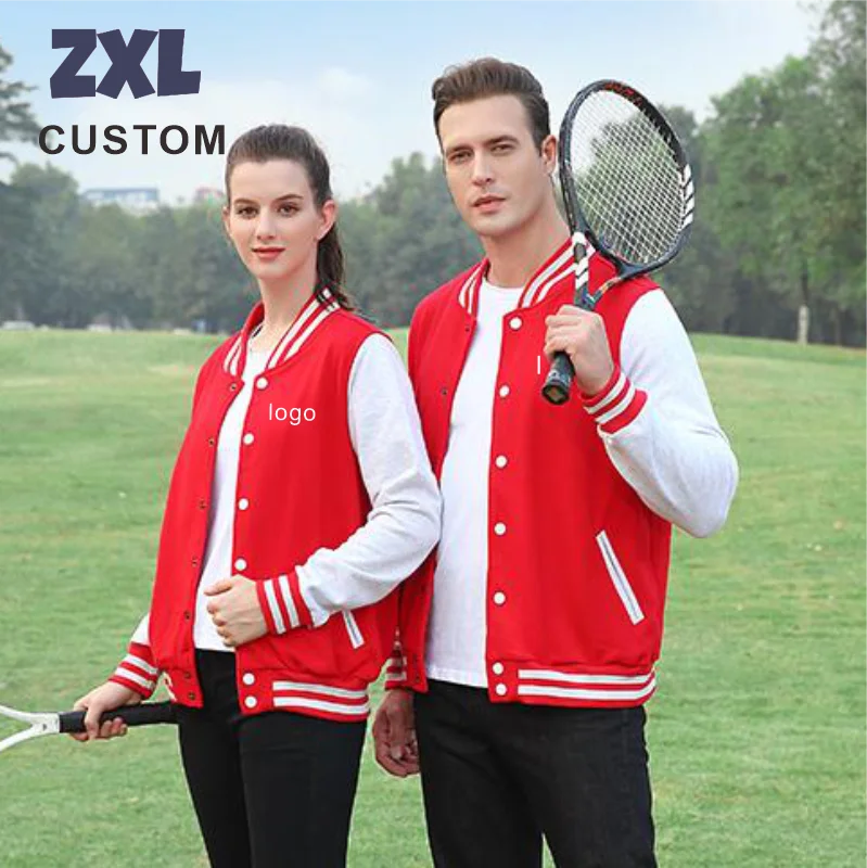 Men\'s Jacket Coat Custom Logo Embroidery Best Seller Baseball Uniform Casual Pure Cotton Baseball Jacket Personality Street Coat