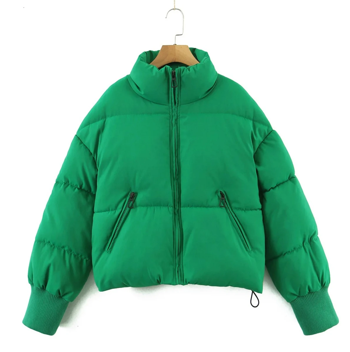 معطف نسائي منتفخ بنمط الخبز، سترة فضفاضة ذات ياقة ثابتة وصلت حديثًا للخريف، ملابس خارجية كاجوال بأكمام طويلة من مزيج القطن #4