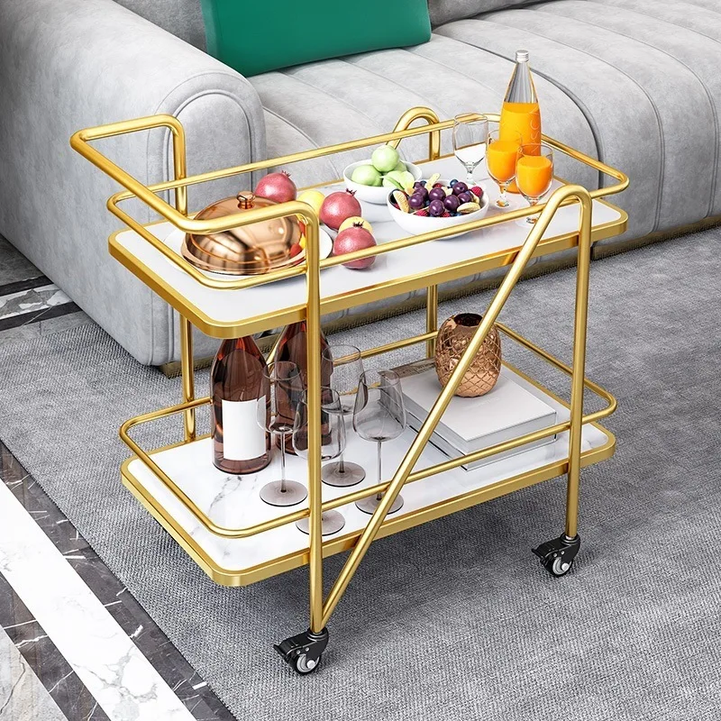 AOLIVIYA Hospitality Cart Hotel Bar Trolley Service Cart Dining Tea