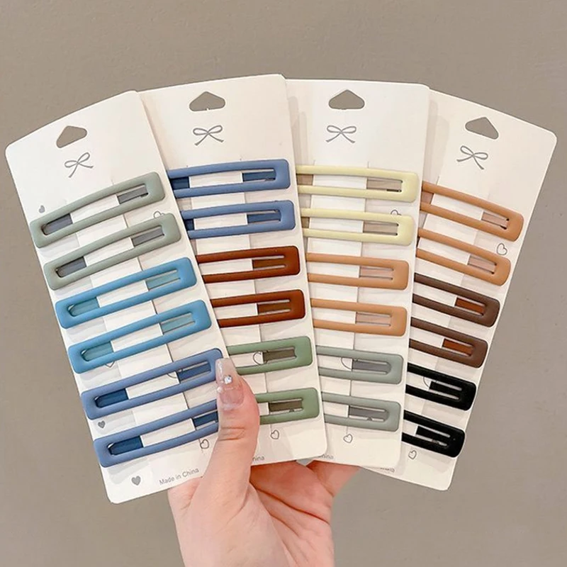 6 шт. модные практичные универсальные заколки Morandi Color BB для волос, боковые Заколки для женщин и девочек, аксессуары для волос