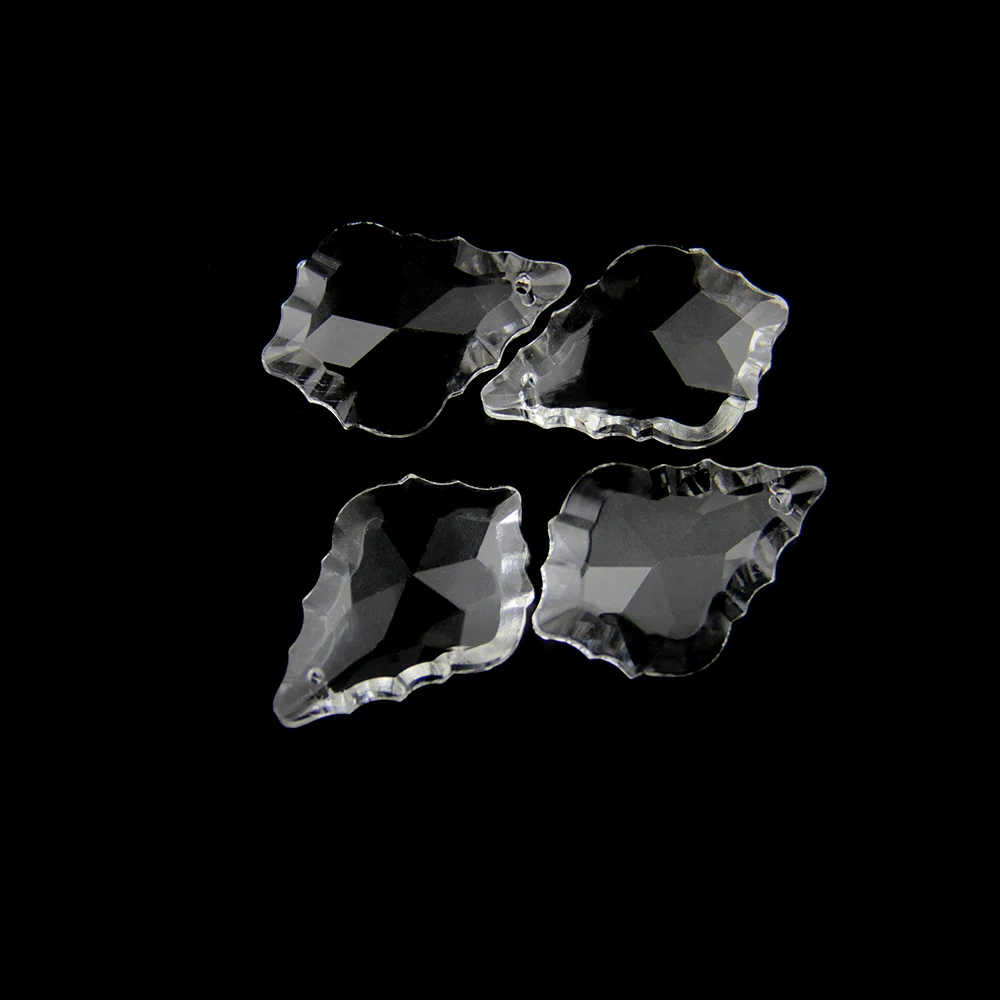 16mm 22mm 38mm 50mm 63mm 76mm 100mm K9 Crystal Clear Maple Leaf Chandelier Pendants Glass Suncatcher Prism Hanging Trimming Part