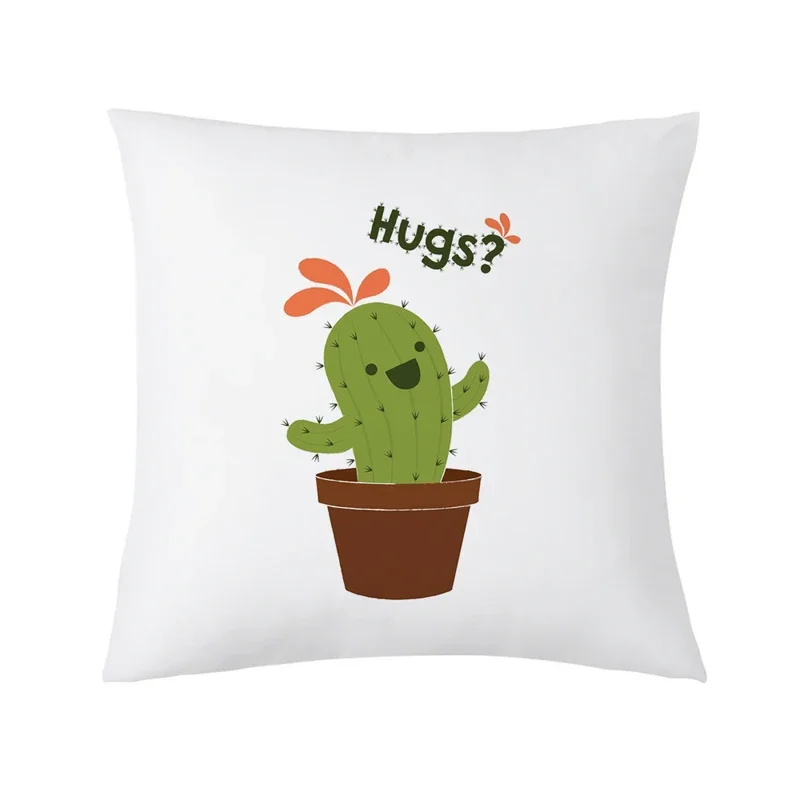 Mexican Cartoon Cactus Decoration Bedroom Pillowcase Tropical Throw   Plant