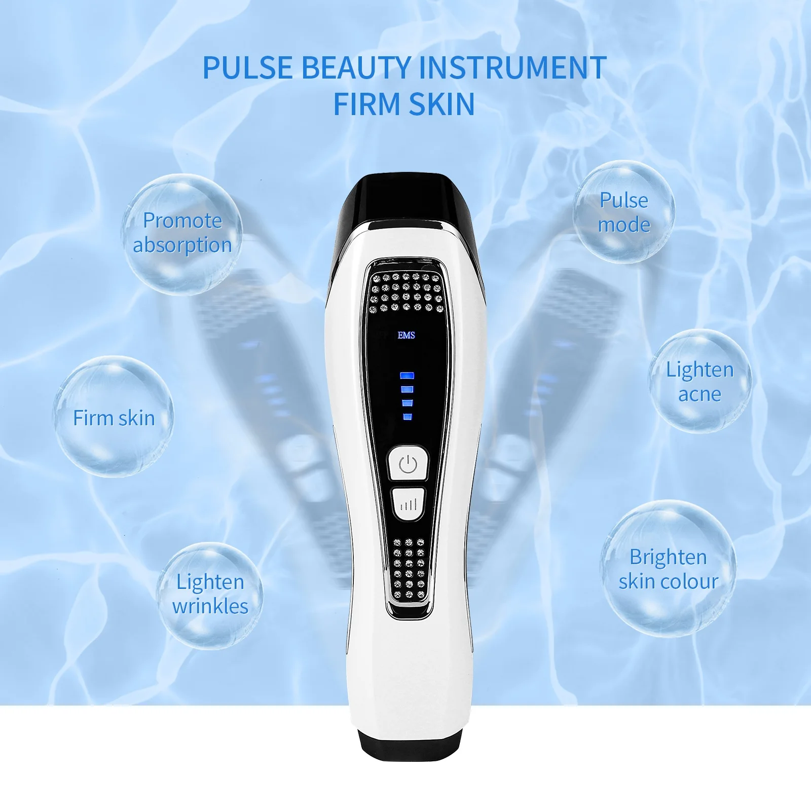 Micro Current Lifting Device High Frequency Vibration Pulse Massager LED Face Skin Rejuvenation Wrinkle Remover Anti-Aging