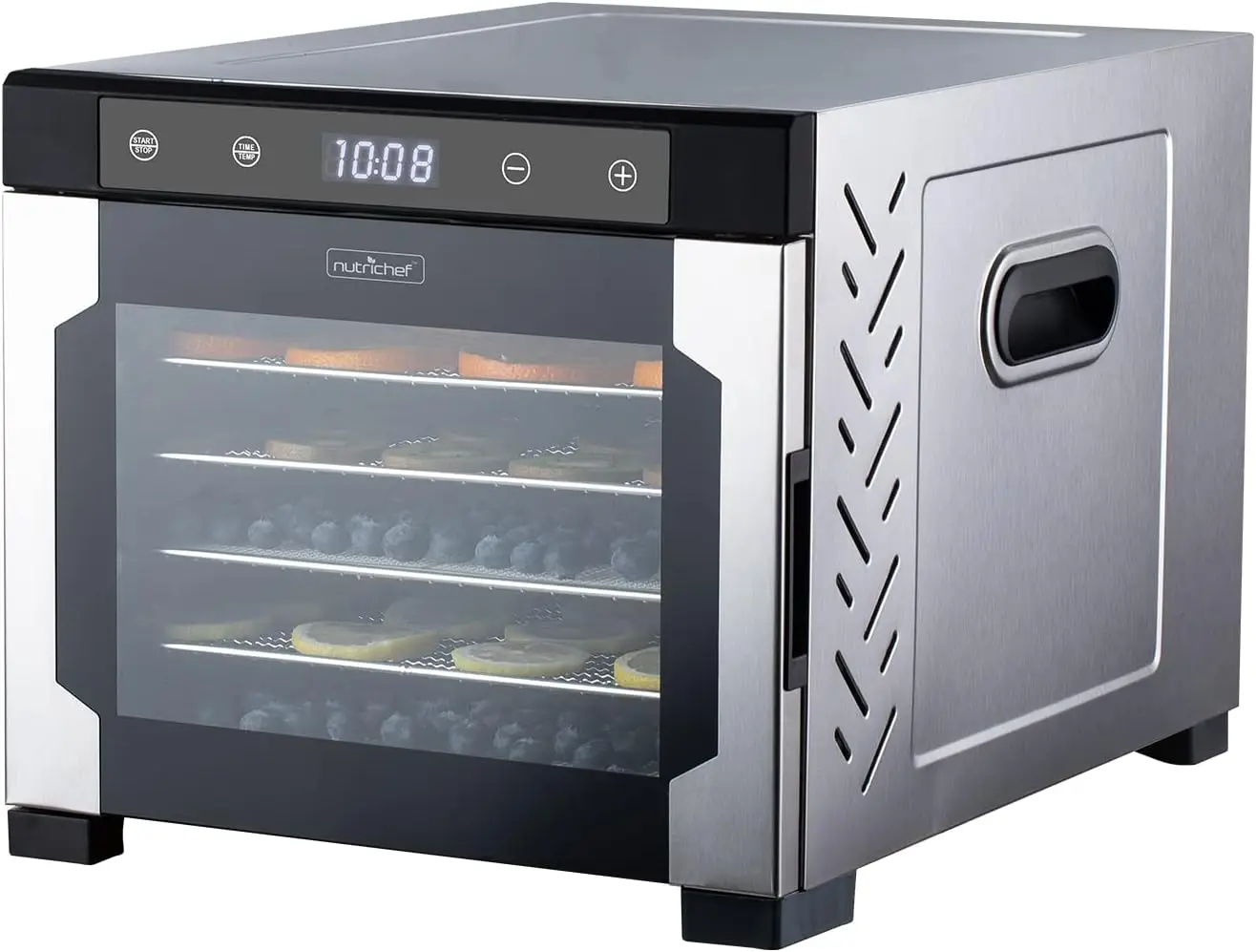 Máquina desidratadora de alimentos de bancada - 600 watts premium multi-camadas carne carne seca fabricante frutas/verduras secador com 6 stee inoxidável