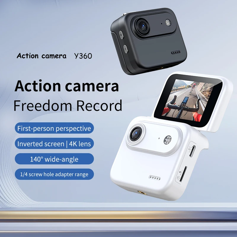 Y360 action camera with flip screen 4K ultra-high definition