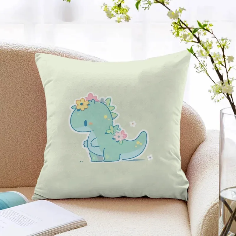 Little Dinosaur Lounge Chairs Cushion Cover 40*40 Pillowcase Pillow Covers Decorative Pillowcases for Pillows Sofa