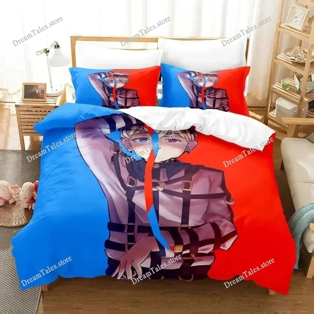 

MILGRAM Luxury Bedding Set Japan Anime Cartoon Duvet Cover Set Comforter Bedspread Linen Twin Single Size Printed Home Textile