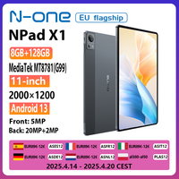 N-one NPad X1 MTK G99 8-Cores Tablet 10.95'' Android 13 Fast Charging 8600mAh MAX 16GB 128GB 2000*1200 FHD 4G LTE Support L1