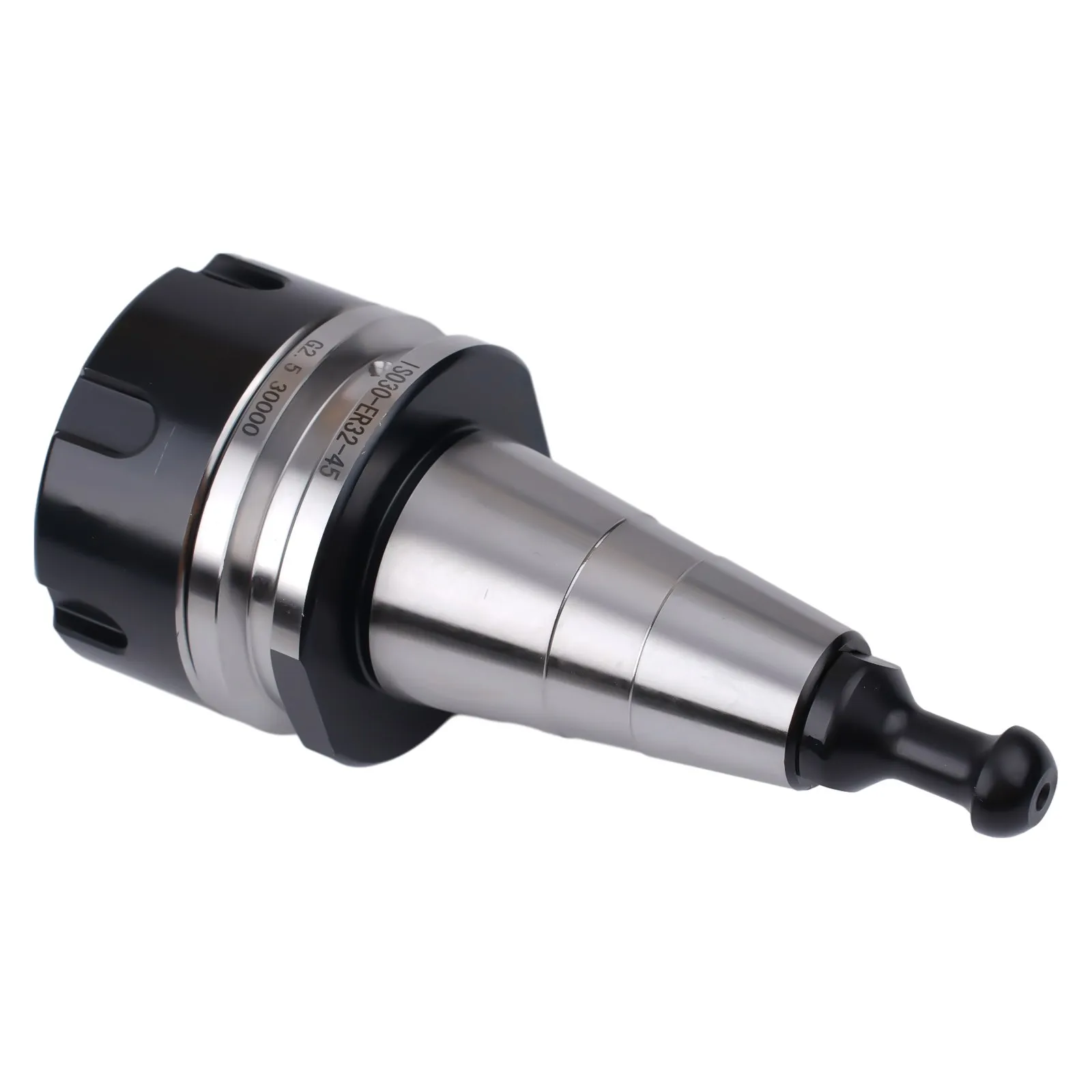 ISO30 ER32 45L Balance Collet Lathe Chuck CNC Tool Holder For Pull Stud Milling Drilling Grinding High 30000RPM Silver