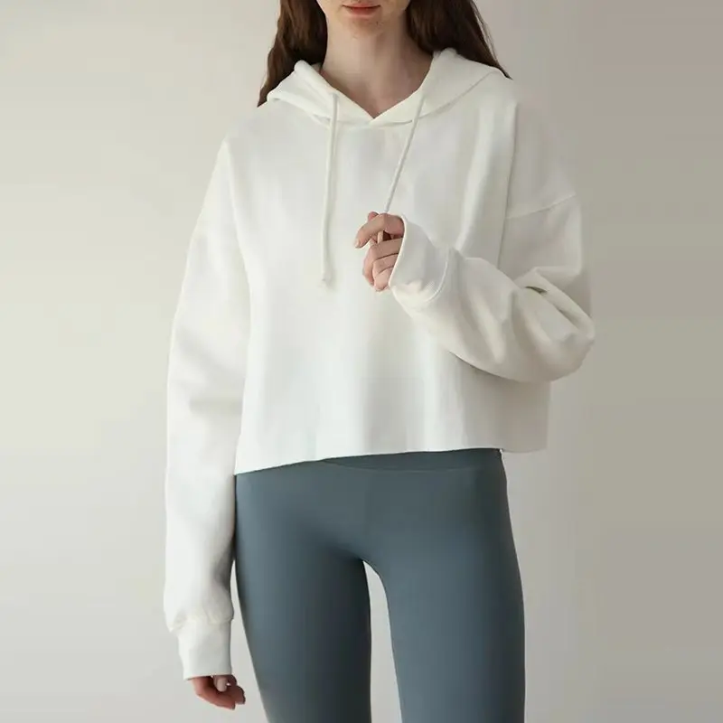 Autumn Winter Fleece Hoodies Women Long Sleeve Streetwear Hooded Shirt Running Jogger Sweatshirts Aesthetic Clothes