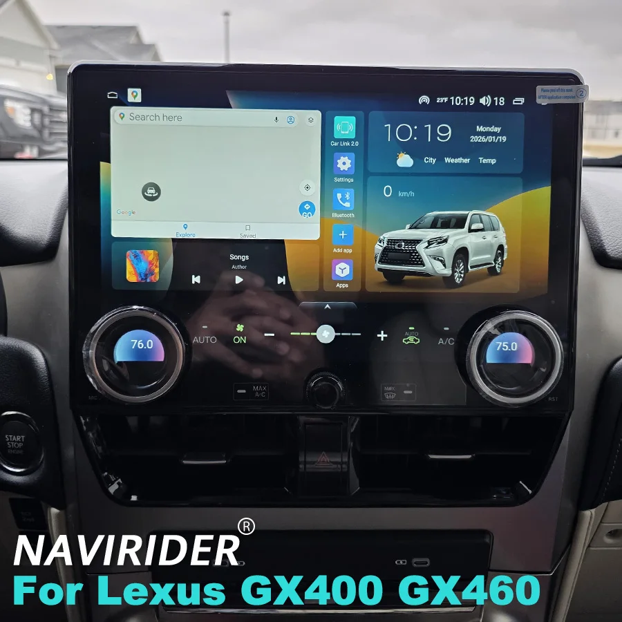 

12.5inch New Car Radio Car Multimedia Video Player Head Unit Android For Lexus GX400 Gx460 2010-2022 CarPlay GPS Stereo 4G Wifi