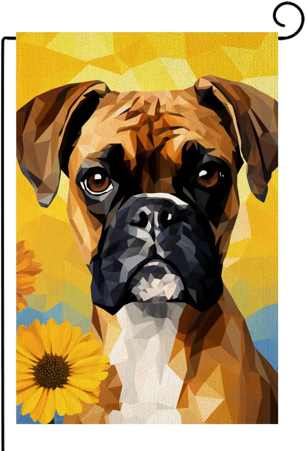 Boxer Dog Garden Flag Double Sided Welcome Dog Seasonal Summer Sunflower Floral Yard Ourdoor Decoration 12x18 Inch Outside S yyi