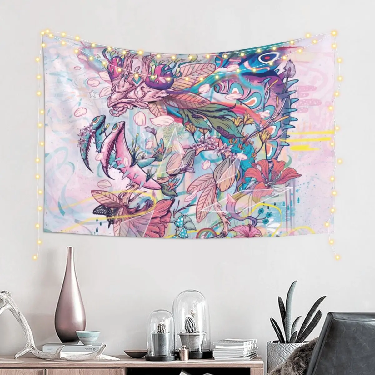 

Flower Mantis Tapestry Bedroom Organization And Decoration Aesthetic Room Decor Korean Home Decoration Accessories Tapestry