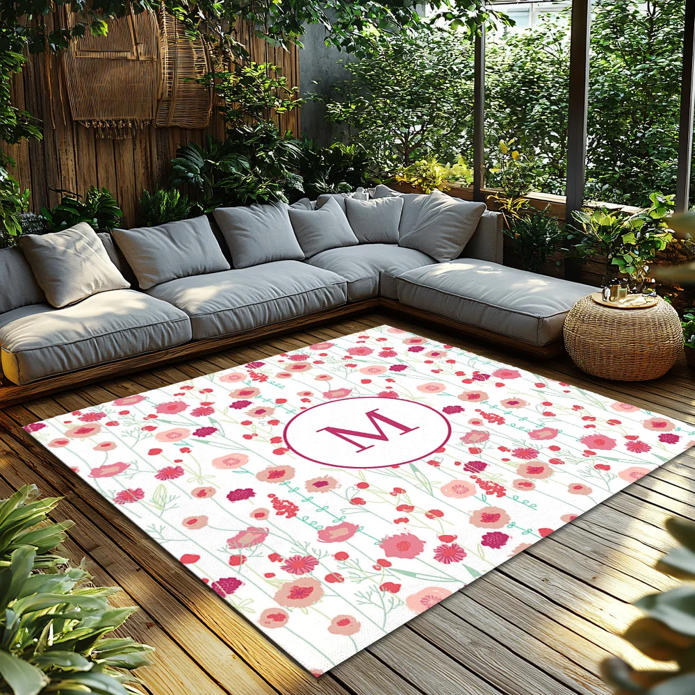 ممسحة الأزهار داخلي في الهواء الطلق ترحيب حصيرة قابل للغسل مدخل البساط المطبخ ديكور المنزل مزرعة نمط زهر الربيع لهجة #2