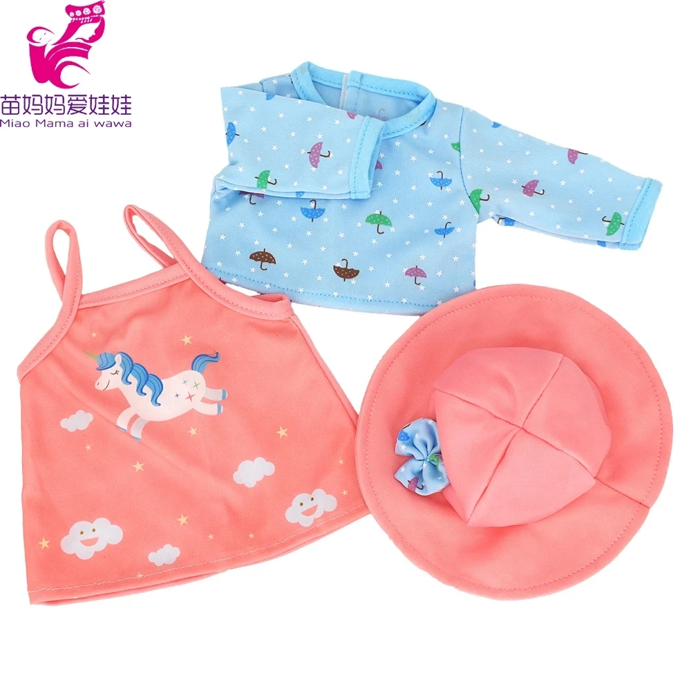 Doll Clothes 43 Cm Baby New Born Doll Hooded Rompers for 18 Inch Americanog Girl Doll Casual Wear