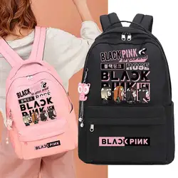 Korean Kpop girl group Women's Group idol backpack Bp schoolbag travelling bag Hiking bag pink bag