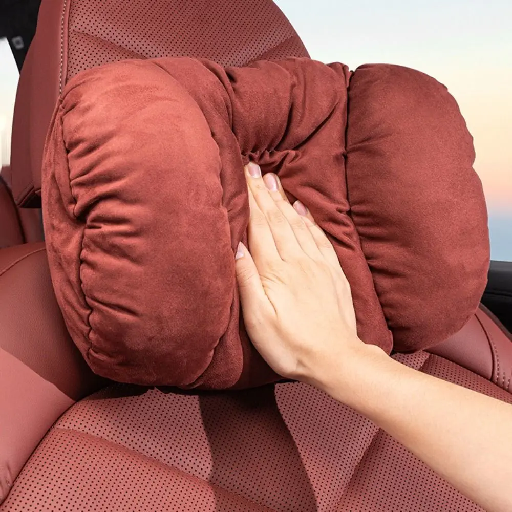 

Warmth Car Seat Neck Rest Pillow Universal Soft Winter Plush Car Headrest Comfort Suede Lumbar Pillow Support Rest