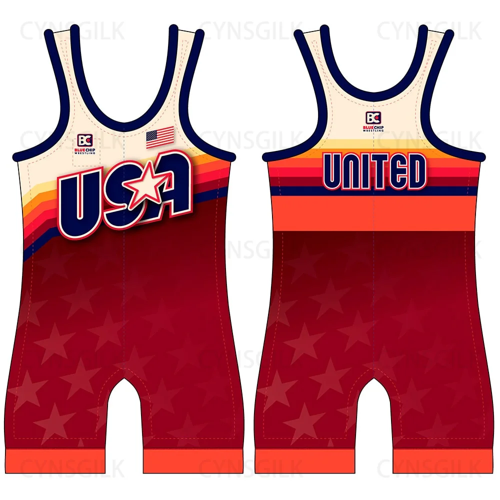 Wrestling Singlets Suit Men's One Piece PowerLifting Bodysuit Gym Sports Fitness Skinsuit Iron Sleeveless Weightlifting Clothes