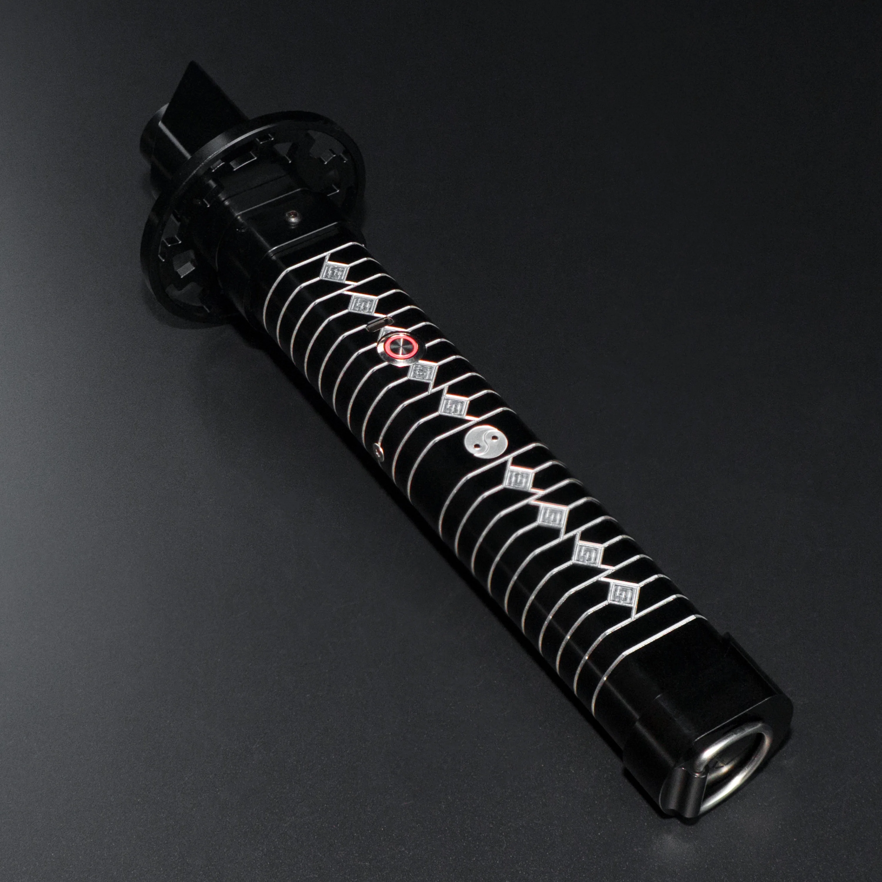 Samurai Lightsaber Metal Hilt Gladde Swing Zware Duellerende Geluiden Kleuren Veranderen Pixel Led-Up Speelgoed