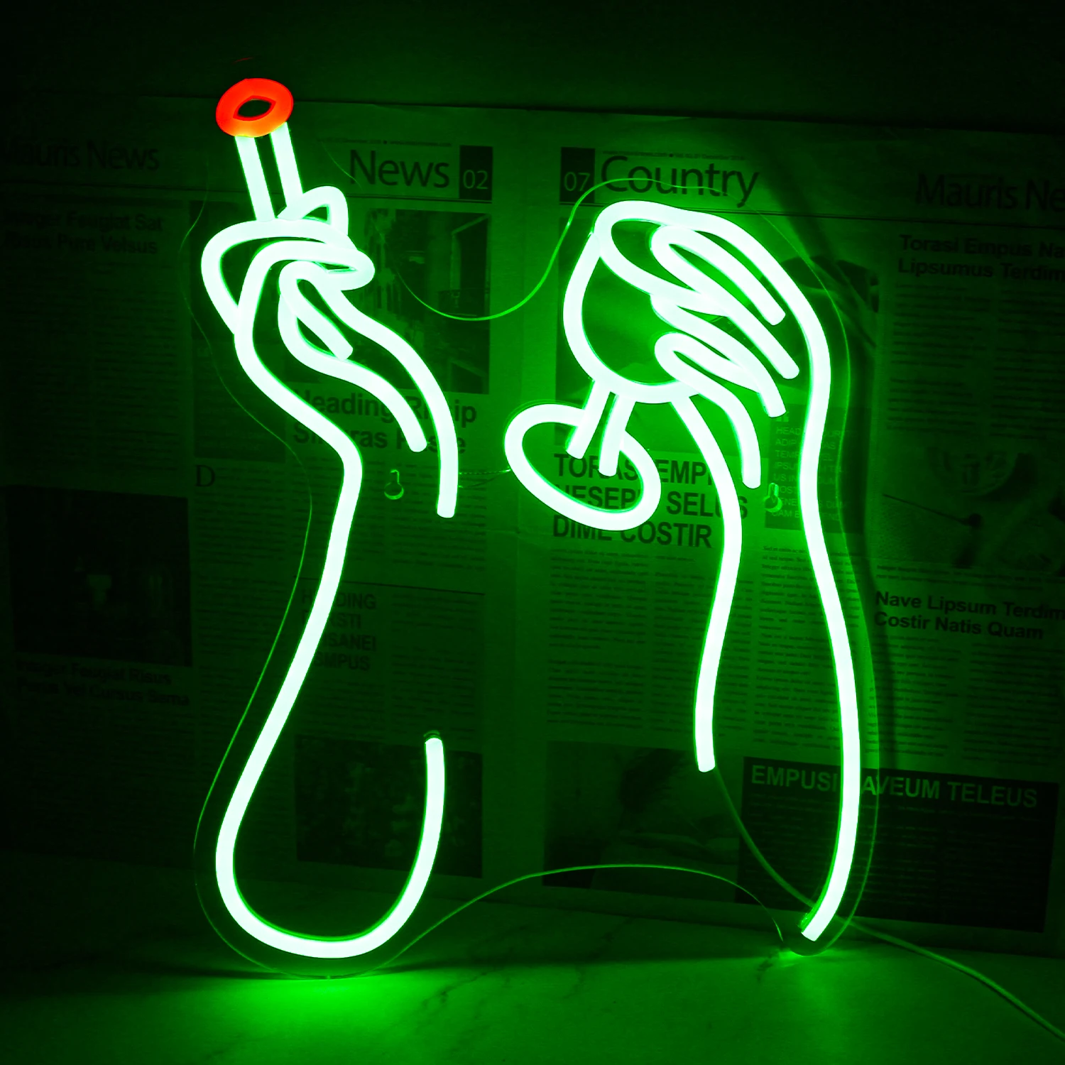 

Smoking And Drinking Neon Sign For Wall Decor Green LED Lights Sign Bar Party Pub Room Decoration Light Up Signs USB Power Lamp