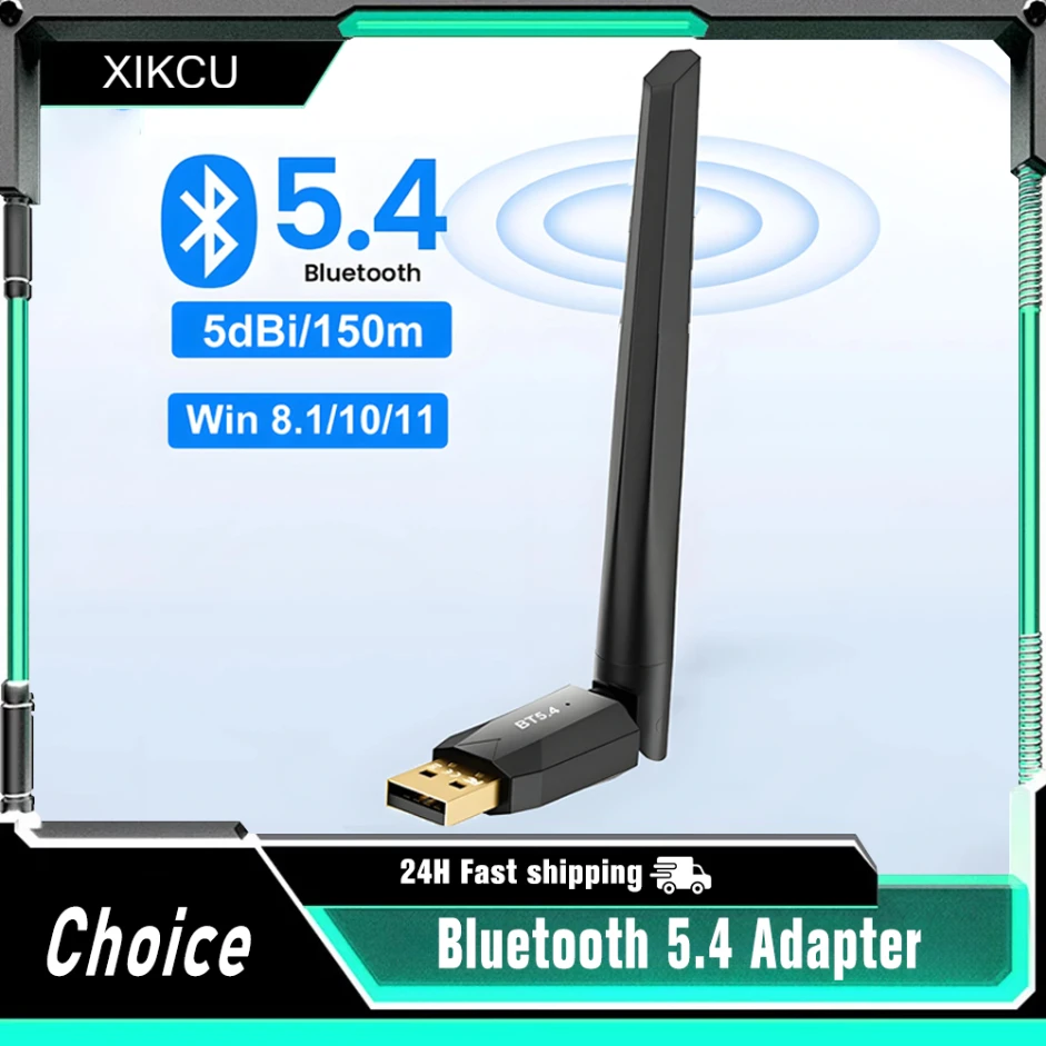 

150 м Bluetooth 5,4 адаптер USB Bluetooth Dongle драйвер бесплатно для Windows 11/10/8.1 мышь клавиатура аудиоприемник передатчик